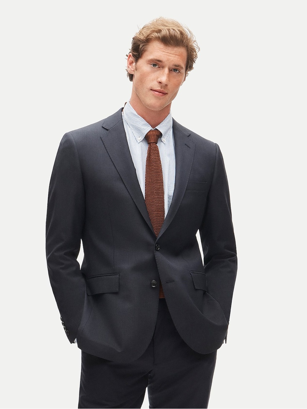 J. CREW Ludlow Slim-fit suit jacket in Italian wool in Navy NWT 42 R $550 28130